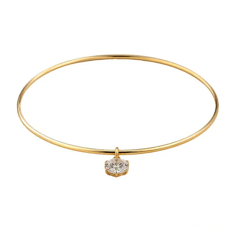 Oval Detachable-Pendant Collar Necklace