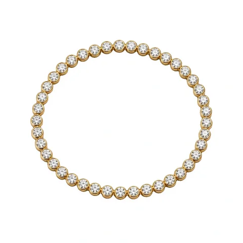 Halo Bezel-Set Bracelet