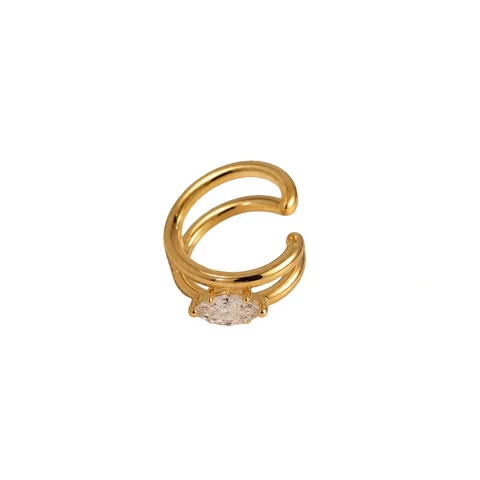 Marquise Curve Ear Cuff — Single