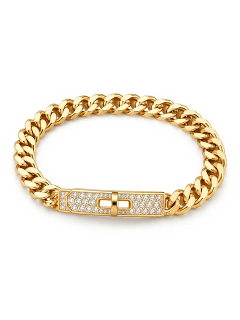 Cadence Twist-Clasp Cuban Bracelet