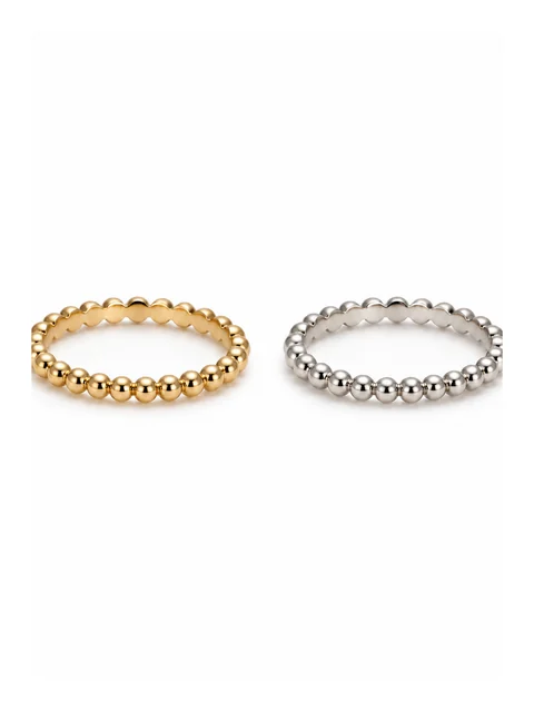 Dewdrop Beaded Stacking Ring