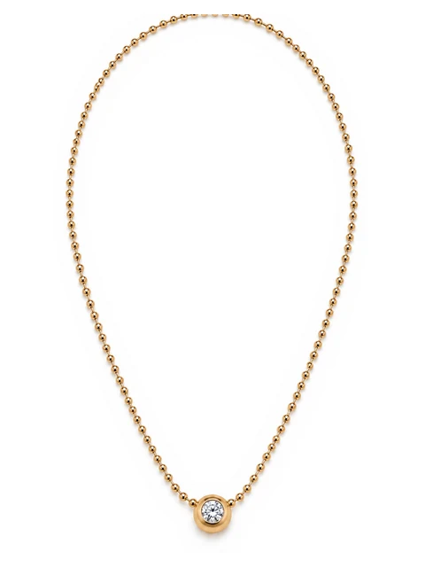 Halo Bubble CZ Pendant Necklace