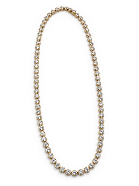 Halo Station CZ Necklace