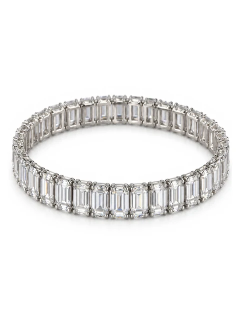 Lumière Emerald-Cut CZ Tennis Bracelet