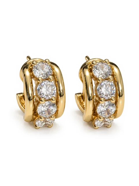 Quartet CZ Earrings